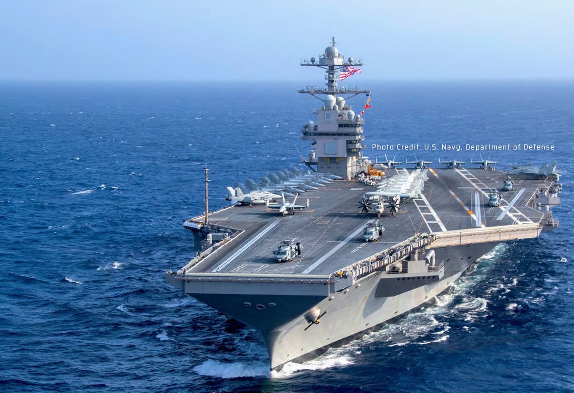 Ford-class Nuclear Aircraft Carrier Photo credit to US Navy Department of Defense